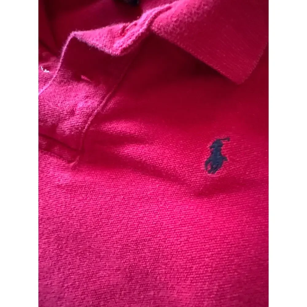 Polo Ralph Lauren Navy Pony Logo Kids Size 6 Red Polo Shirt